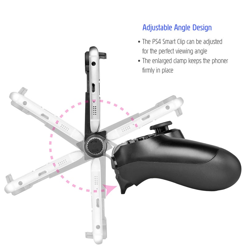ADZ PS4 Controller Phone Mount - Smart Clip for Dualshock 4 Controller Compatible with iPhone, Android and PS4 Remote Play - Image 5